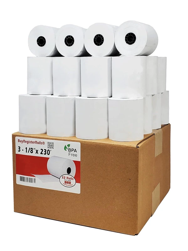  32 Rolls  3 1 8 x 220 Thermal Paper Receipt Rolls awhd ca b07l8k7j15 1