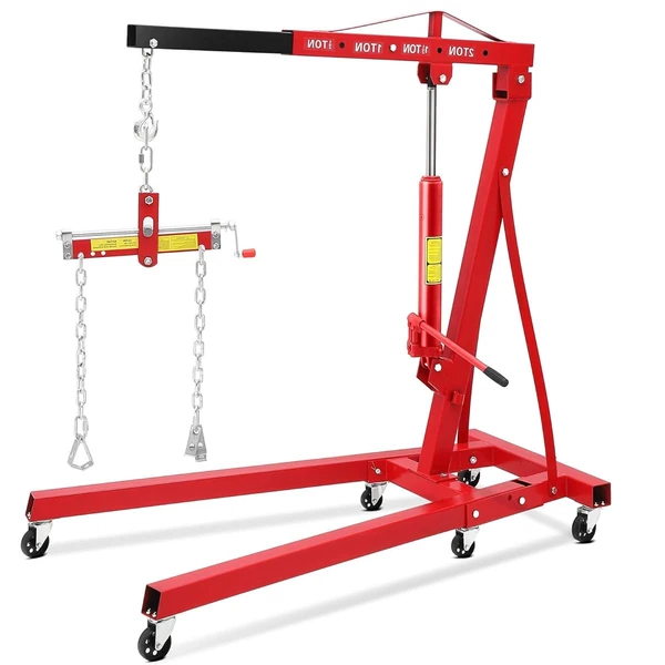 2 T Folding Engine Hoist with Lever  4400 LBS Hydr awhd ca b0fqtnkhxf 1
