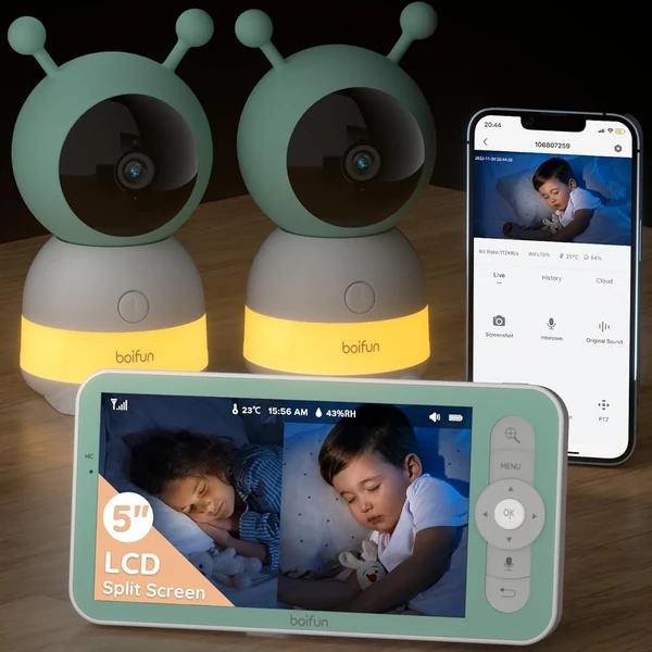 2K Boifun Baby Monitor WiFi  360  Camera with Nigh awhd ca b0cg57rwx5 1