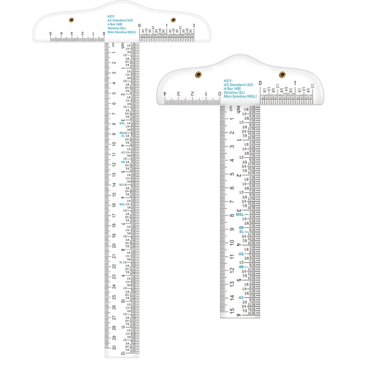2PCS 6 12Inch  15cm 30cm  Acrylic Clear T Square R awhd ca b0bqbkx177 1