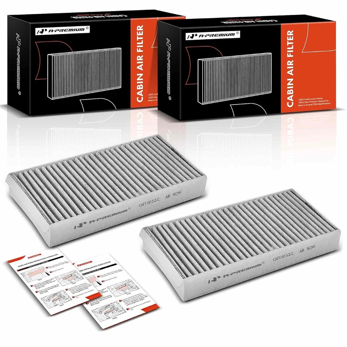 A Premium 2 PC Cabin Air Filter with Activated Car awhd ca b0cgjgplmc 1