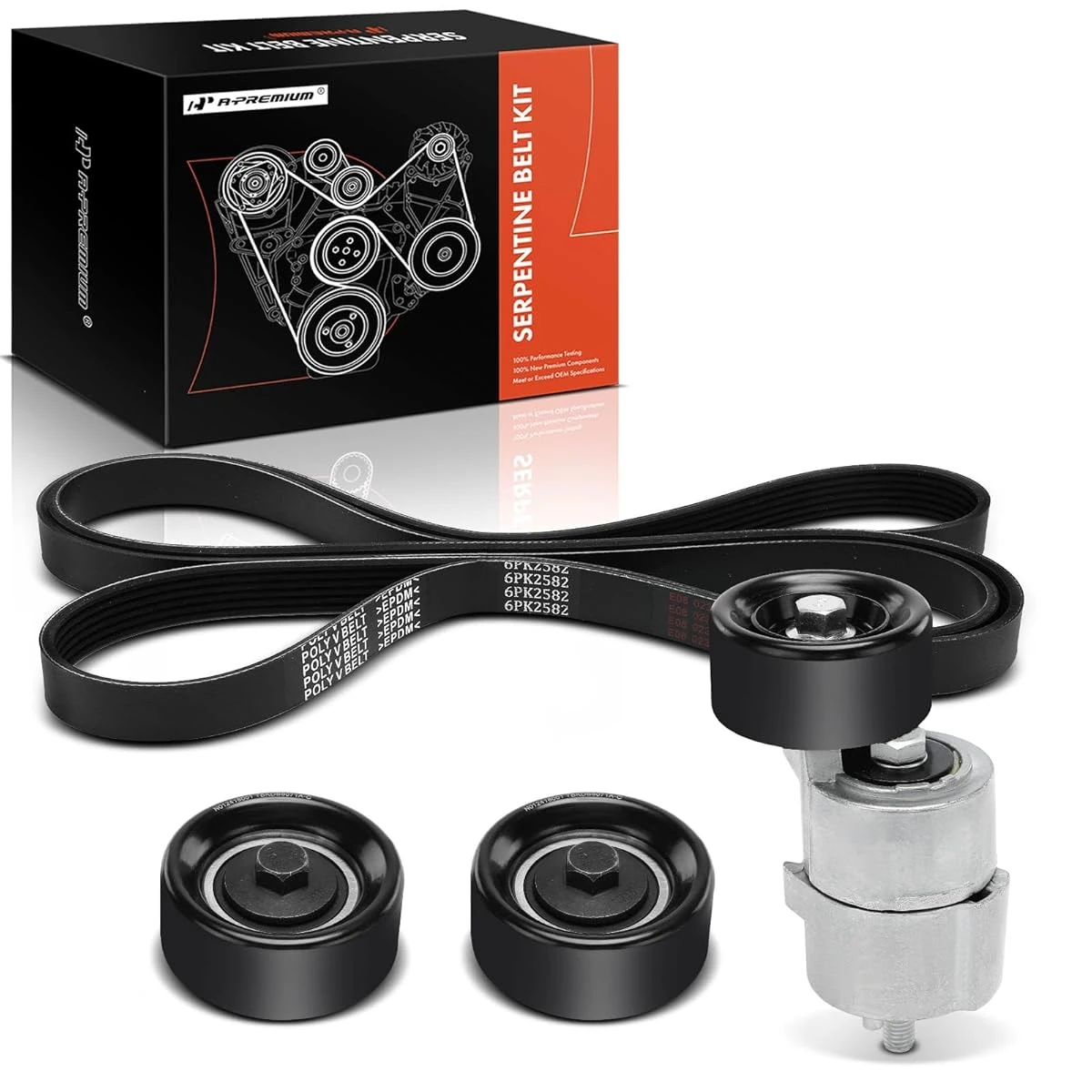 A Premium Engine Serpentine Belt Drive Kit with Te awhd ca b0d3q8m9wd 1