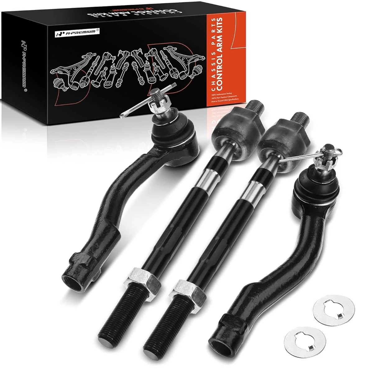 A Premium Set of 4 Front Inner Outer Tie Rod En awhd ca b0b511rvsl 1