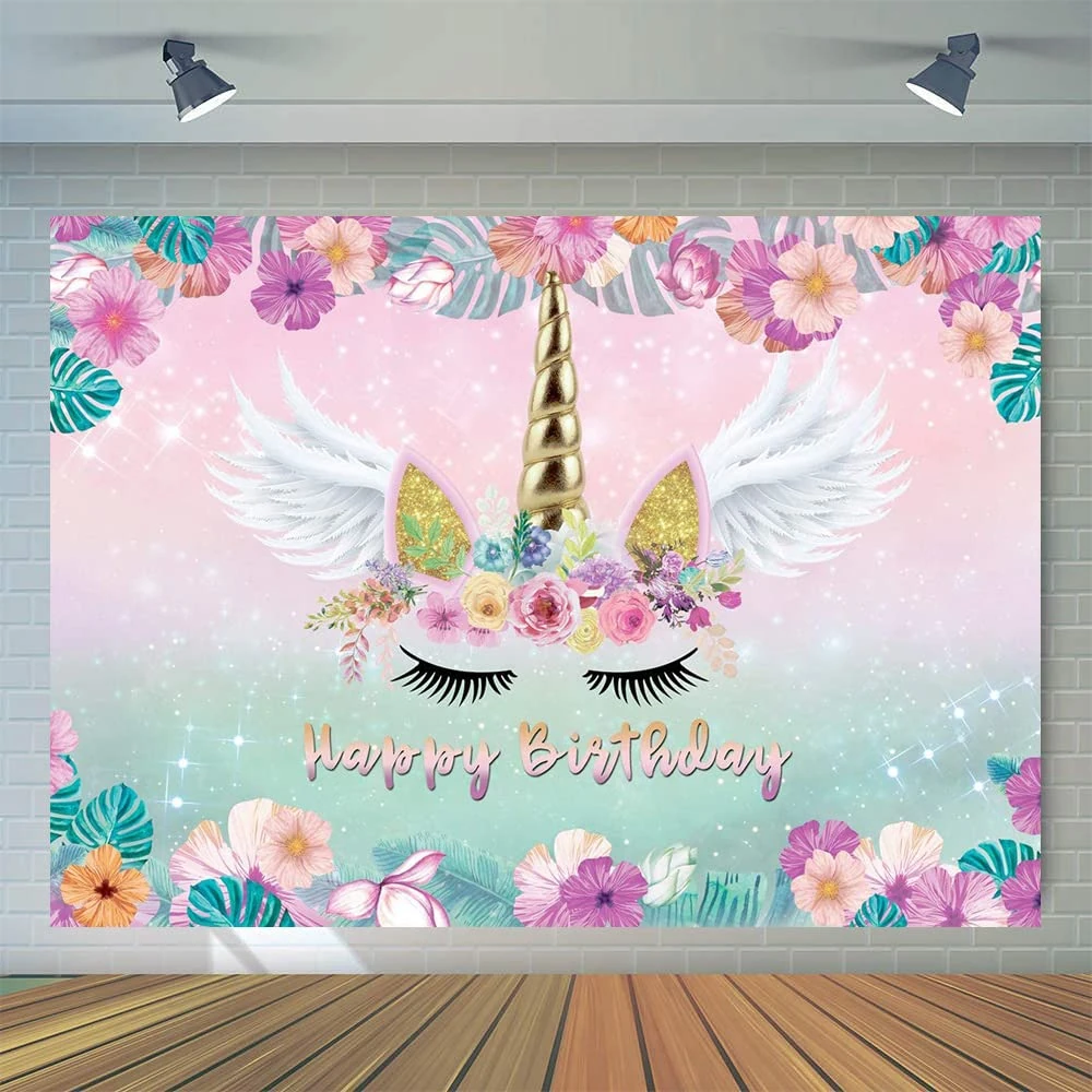 AIIKES 7x5ft Unicorn Backdrop Birthday Photography awhd ca b07sqqgjzq 1