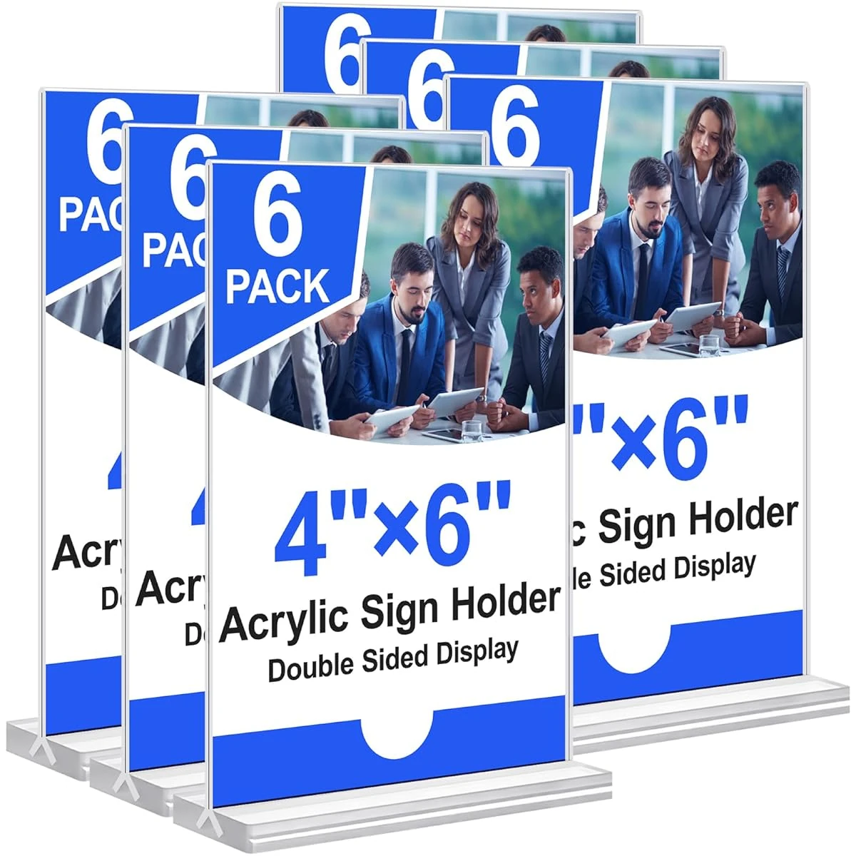 Acrylic Sign Holder 4x6 Inches 6 Pack Double Side awhd ca b0dbm1jymj 1