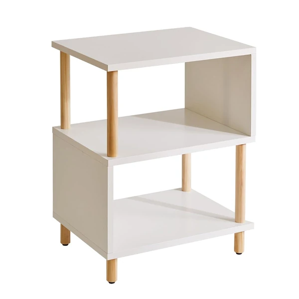 Aibiju White Night Stand with Open Storage Shelf   awhd ca b0d66jwmrc 1