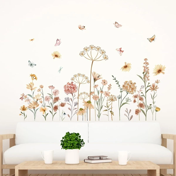 Amimagen Boho Flower Wall Stickers   Wildflower Fl awhd ca b0d11jrpml 1
