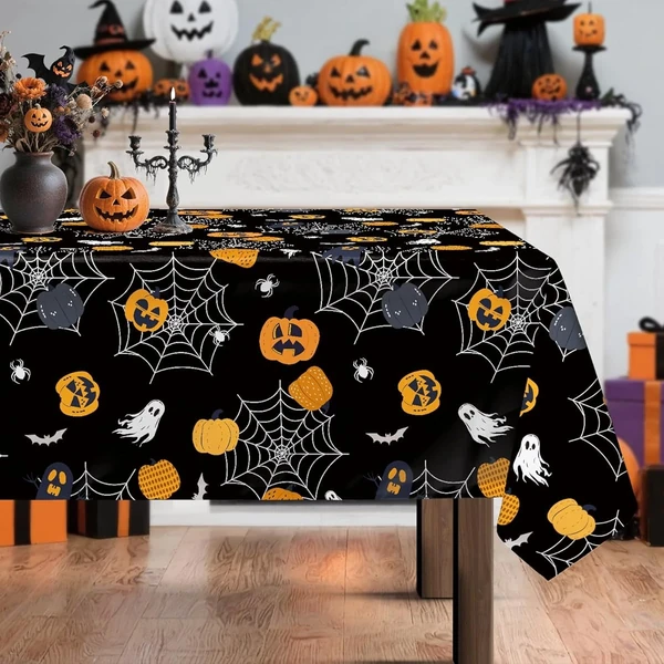 Arquiel Halloween Pumpkins Tablecloth Waterproof   awhd ca b0d95v7vgj 1