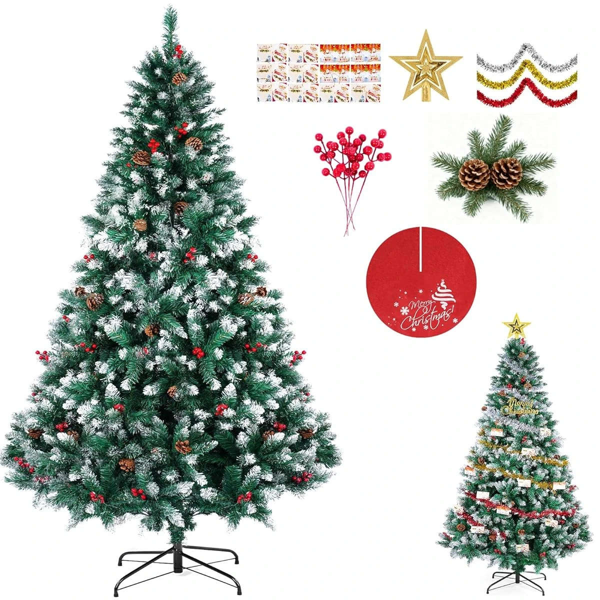 Artificial Christmas Tree 6FT Holiday Xmas Tree 1 awhd ca b0fnmlrbct 1