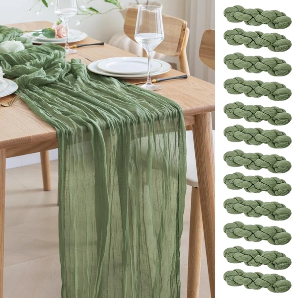 Asee m 12pcs Cheesecloth Table Runner 120 Inches S awhd ca b0ct2t8g94 1