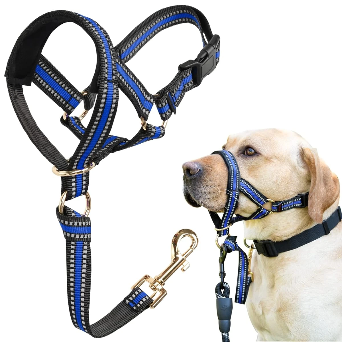 BARKLESS Muzzle Leash for Heavy Pullers  No Pull S awhd ca b09t6t825g 1