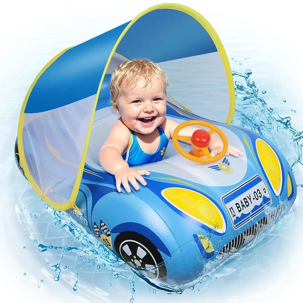 Baby Pool Float with Canopy  Baby Float with UPF50 awhd ca b0ds4l2xmk 1