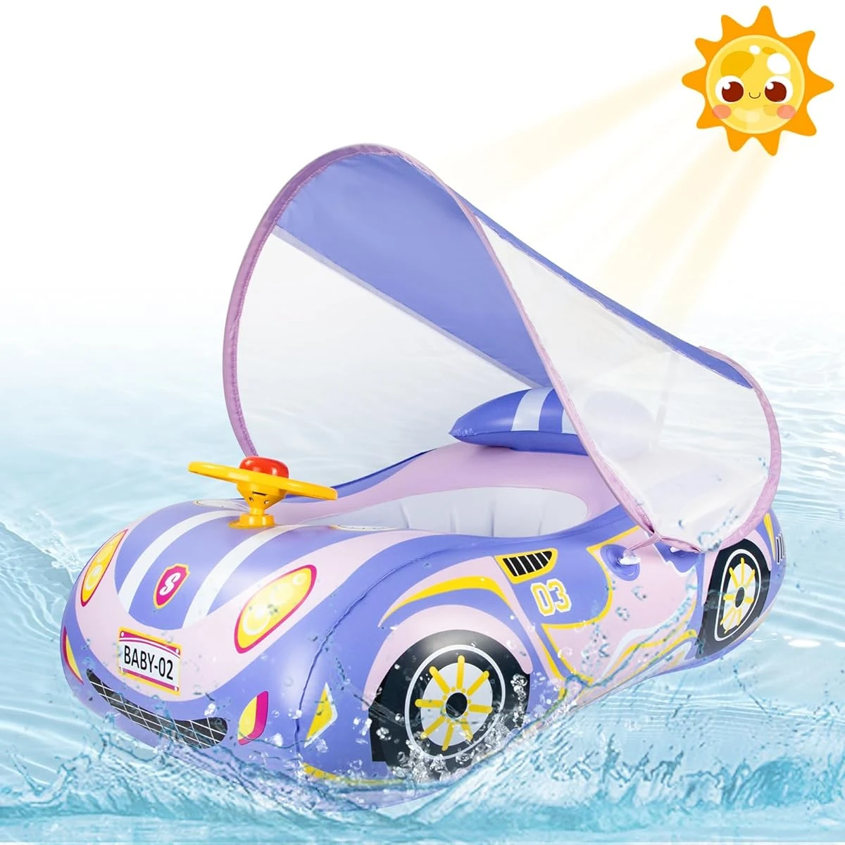 Baby Pool Float with Canopy  Baby Floaties for Inf awhd ca b0cw58mkmq 1