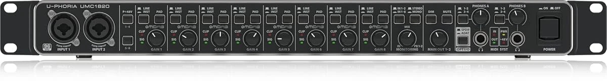 Behringer U PHORIA UMC1820 Audiophile 18x20 24 Bi awhd ca b01et9gcgs 1
