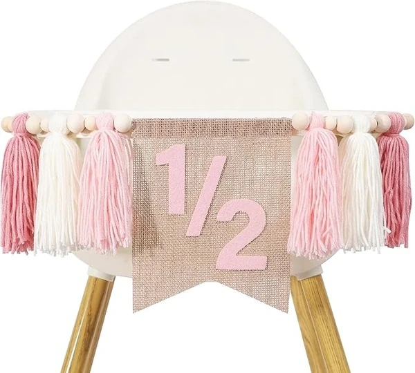 Bicuces 1 2 Birthday Banner High Chair Banner Girl awhd ca b0f36l1m84 1