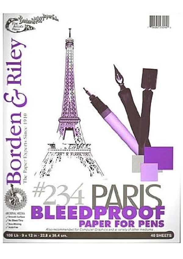 Borden   Riley 9  x 12   234 Paris Paper for Pens  awhd ca b004bn7eyw 1