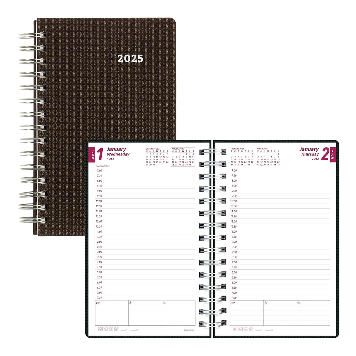 Brownline  2025 DuraFlex Daily Monthly Planner  Ap awhd ca b0czx5y8xl 1
