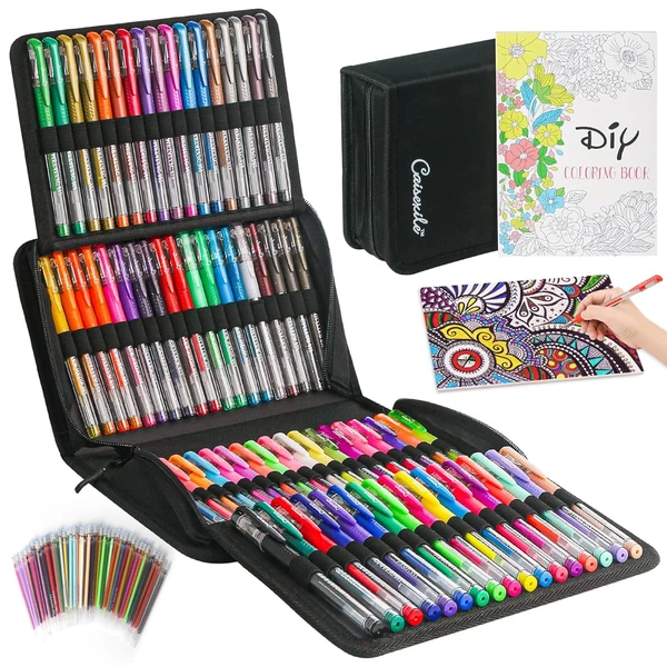 CAISEXILE Glitter Gel Pens Set for Adult Coloring  awhd ca b0cx8kttkm 1