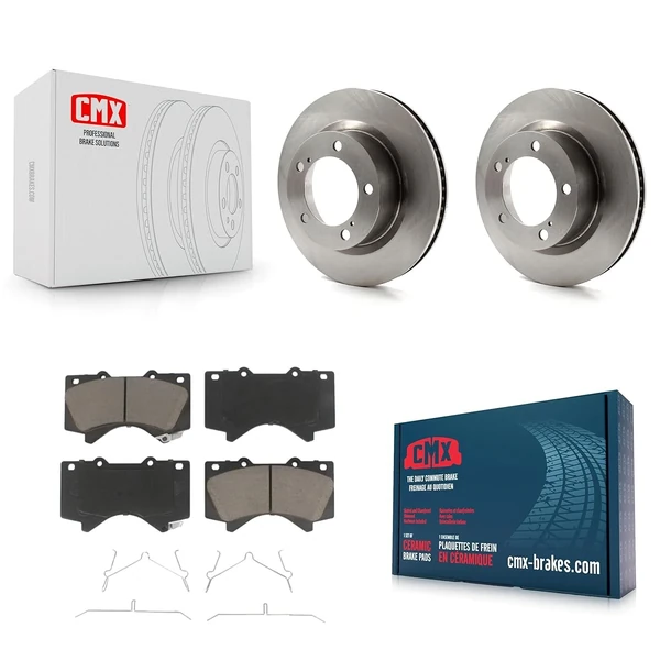 CMX Front Disc Brake Rotors And Ceramic Pads Kit R awhd ca b09wc82lqt 1