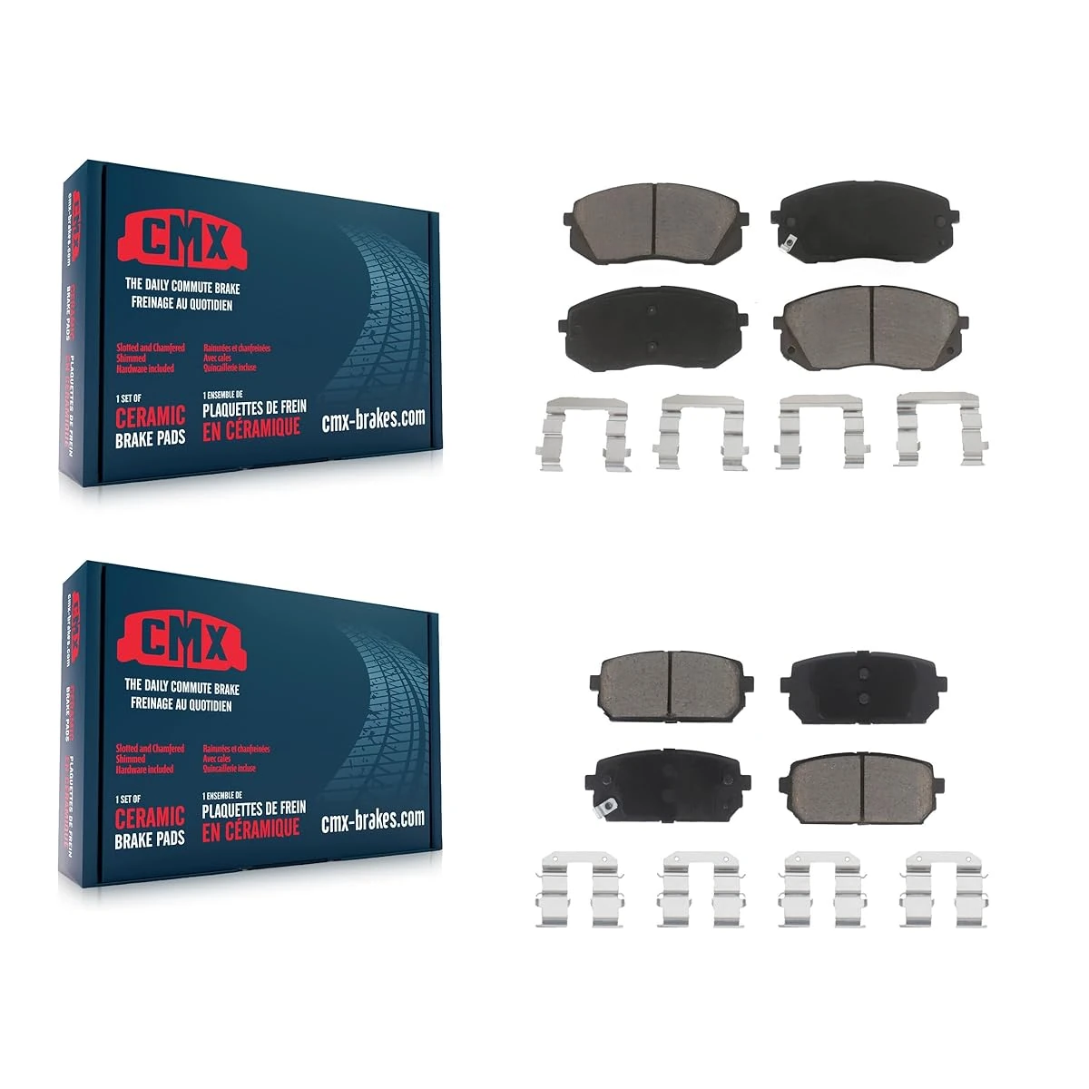 CMX Front Rear Ceramic Brake Pads Kit Replacement  awhd ca b09w9xqh7v 1