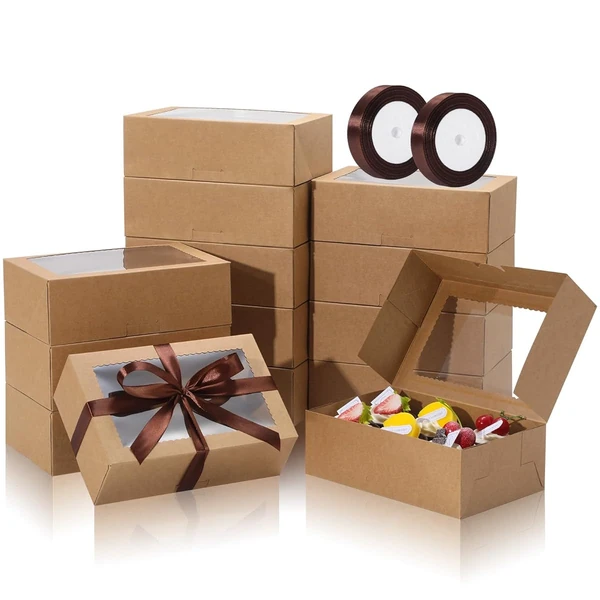 COTOPHER 30Pcs Cookie Boxes with Ribbons  9x6x3 In awhd ca b0f4898d7l 1