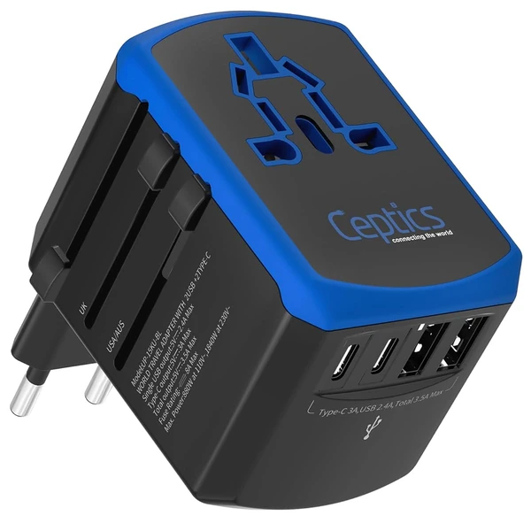 Ceptics Universal Travel Adapter  5 in 1 Universal awhd ca b0djfm818l 1