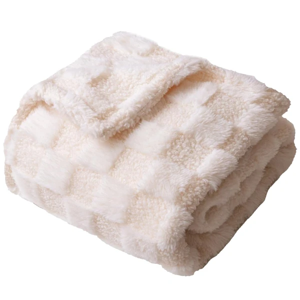 Checkered Baby Blanket Neutral Ultra Soft Baby Bla awhd ca b0d7tfjk43 1