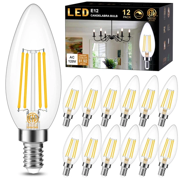 Cotanic LED Candelabra Bulb Dimmable 3000k Soft Wh awhd ca b0chfb894m 1