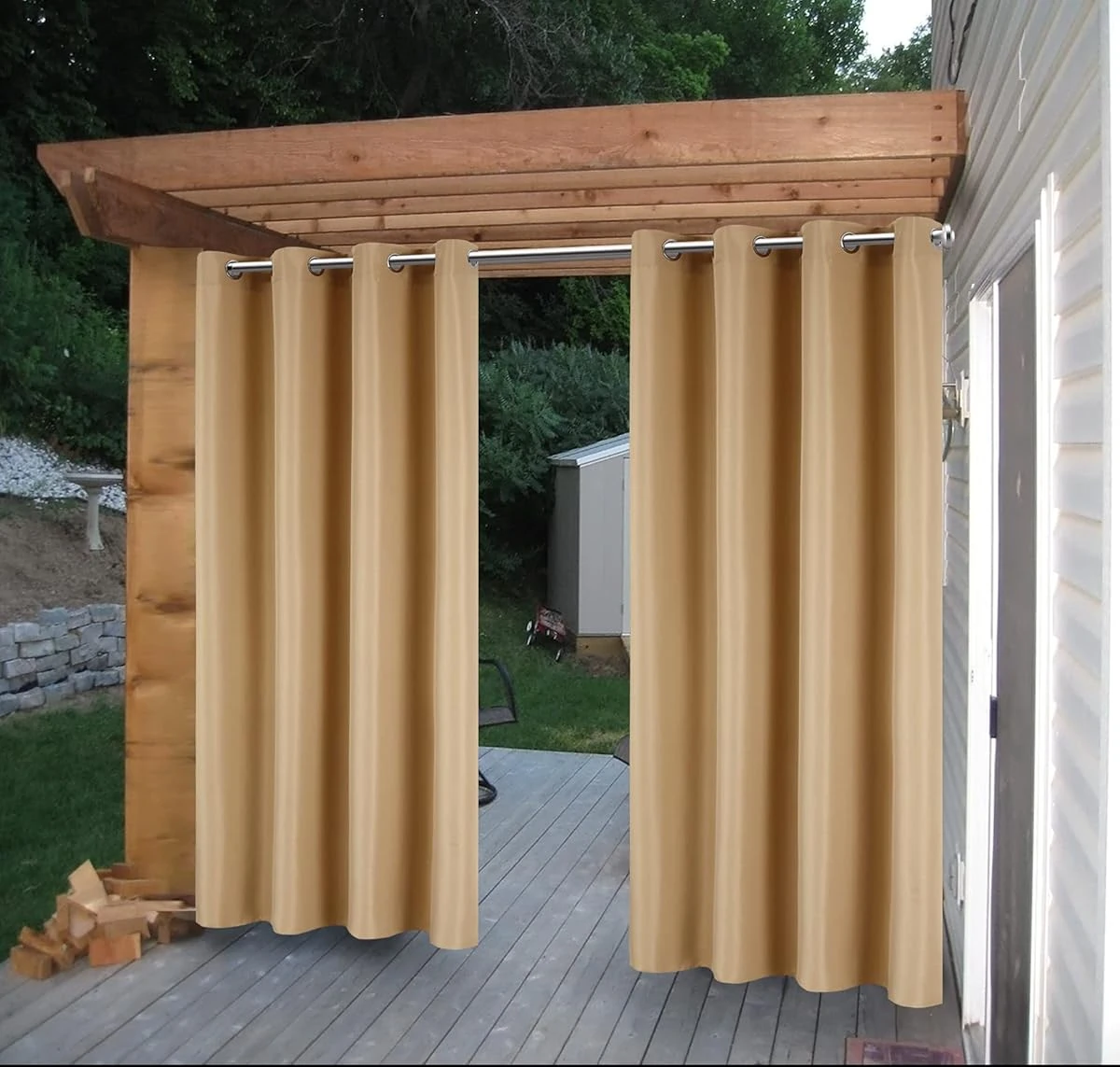 DREAM ART Outdoor Waterproof Privacy Curtains Gro awhd ca b0crtryhnj 1