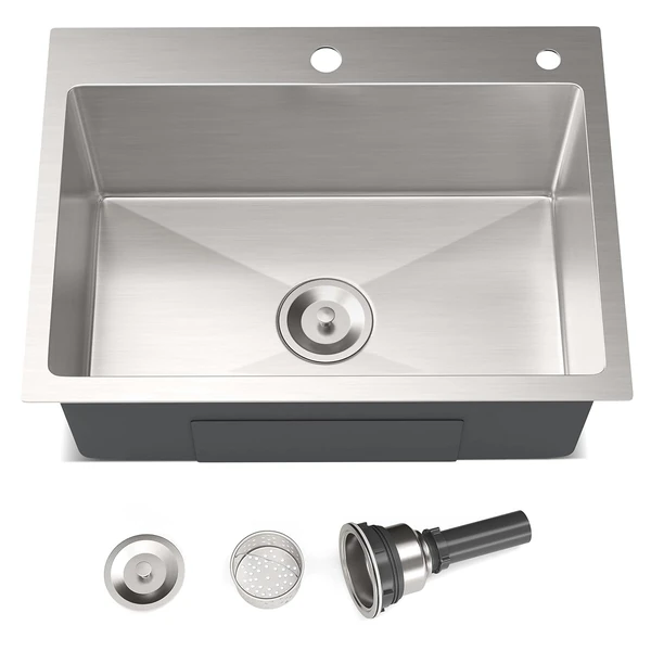 Drop in Kitchen Sink   24  x 18  x 9  Stainless St awhd ca b0fhk3d5v8 1
