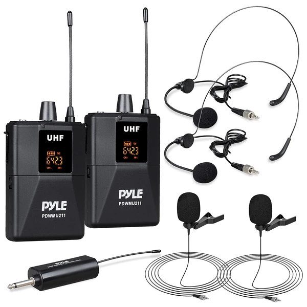 Dual UHF Wireless Microphone System   Portable Pro awhd ca b092jmc7mv 1
