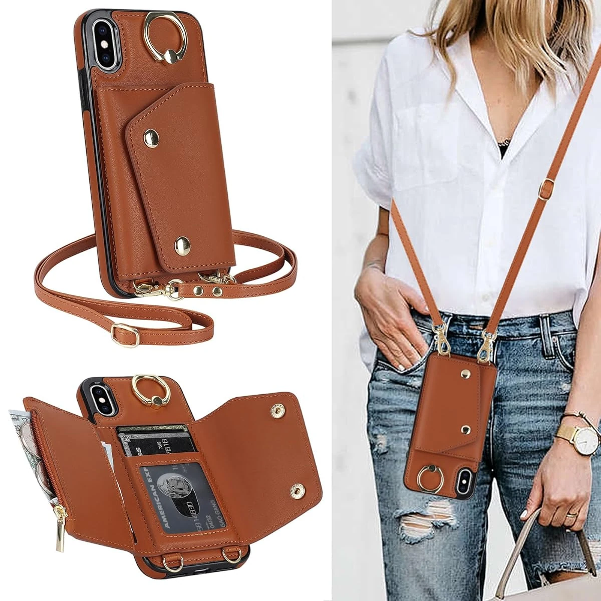 ELTEKER Compatible with iPhone X Crossbody Case iP awhd ca b0cf1zgj8k 1