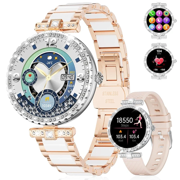 ESFOE Smart Watch for Women 1 19 AMOLED Elegant Sm awhd ca b0fflprxld 1