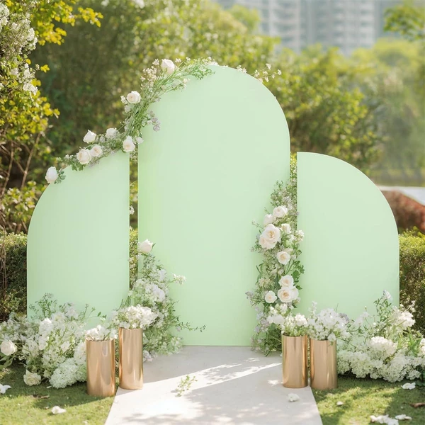 Elegant 3 Piece Champagne Arch Covers  Double Side awhd ca b0fscykdbf 1