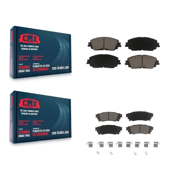 Front Rear Ceramic Brake Pads Kit For Toyota Camry awhd ca b09w9ytbwt 1