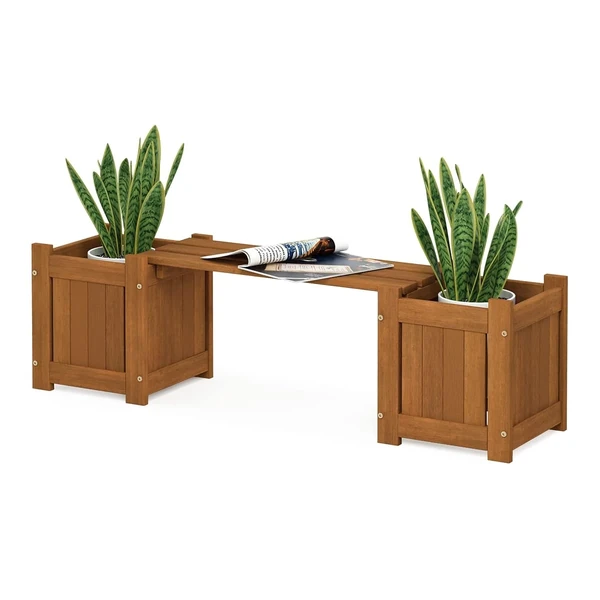 Furinno Tioman Hardwood Mini Outdoor Planter Box w awhd ca b09nn222d1 1