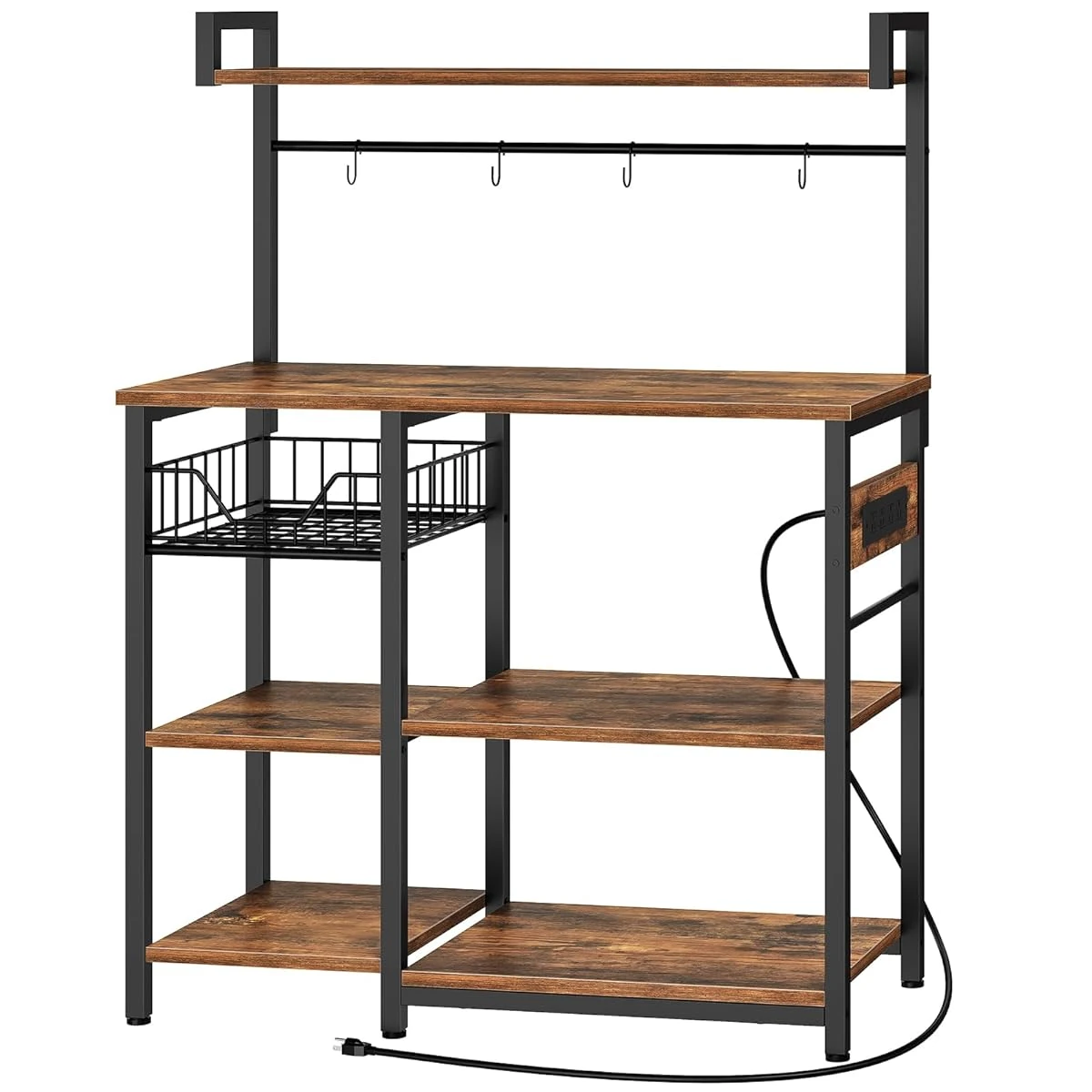 HOOBRO Kitchen Bakers Rack with Power Outlet  Coff awhd ca b09zkq4wdf 1