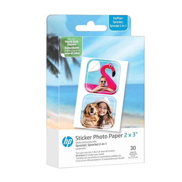 HP Sprocket 2x3  Premium Zink Pre Cut Sticker Phot awhd ca b09svl6bkw 1