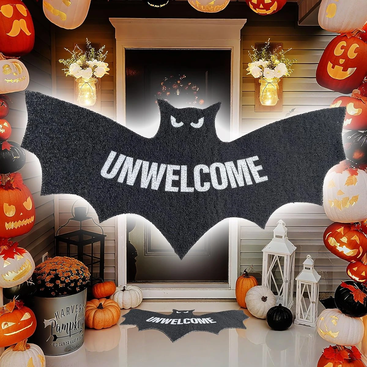 Halloween Bat Door Mat Halloween Gothic Grunge Ba awhd ca b0fjxltmhm 1