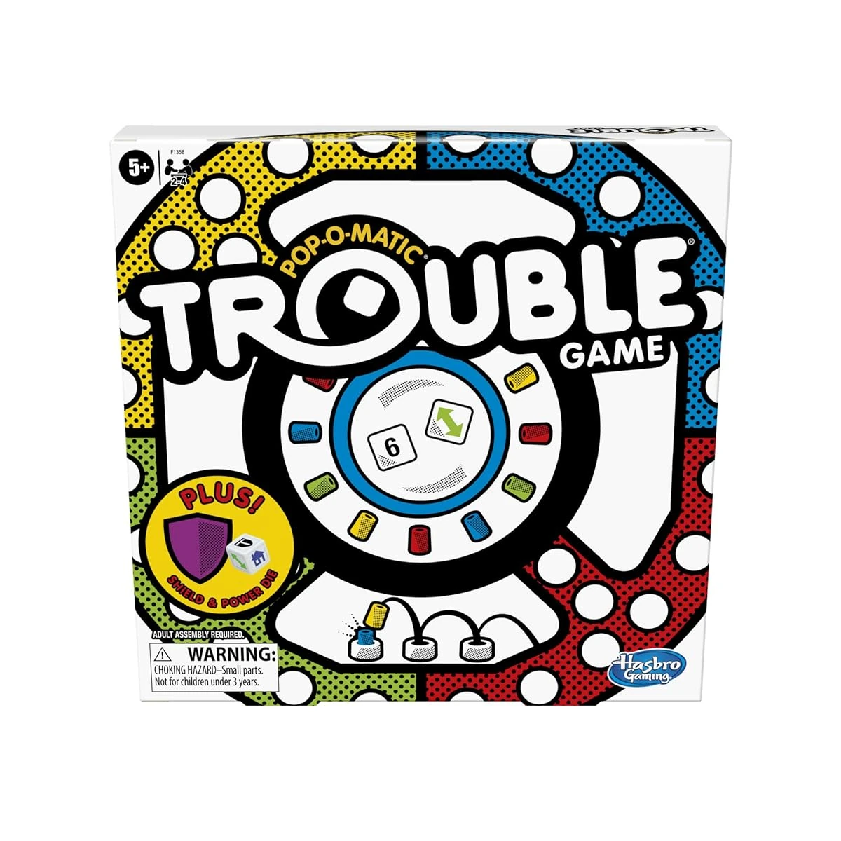 Hasbro Trouble Board Game Pop o Matic Dice Roller  awhd ca b08czxwkpx 1