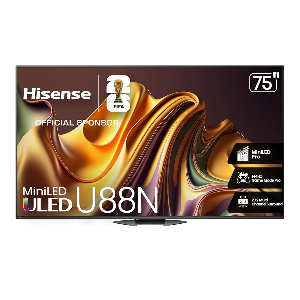 Hisense 75U88N 75 inch Mini LED PRO 4K QLED 144Hz  awhd ca b0d1dndypt 1