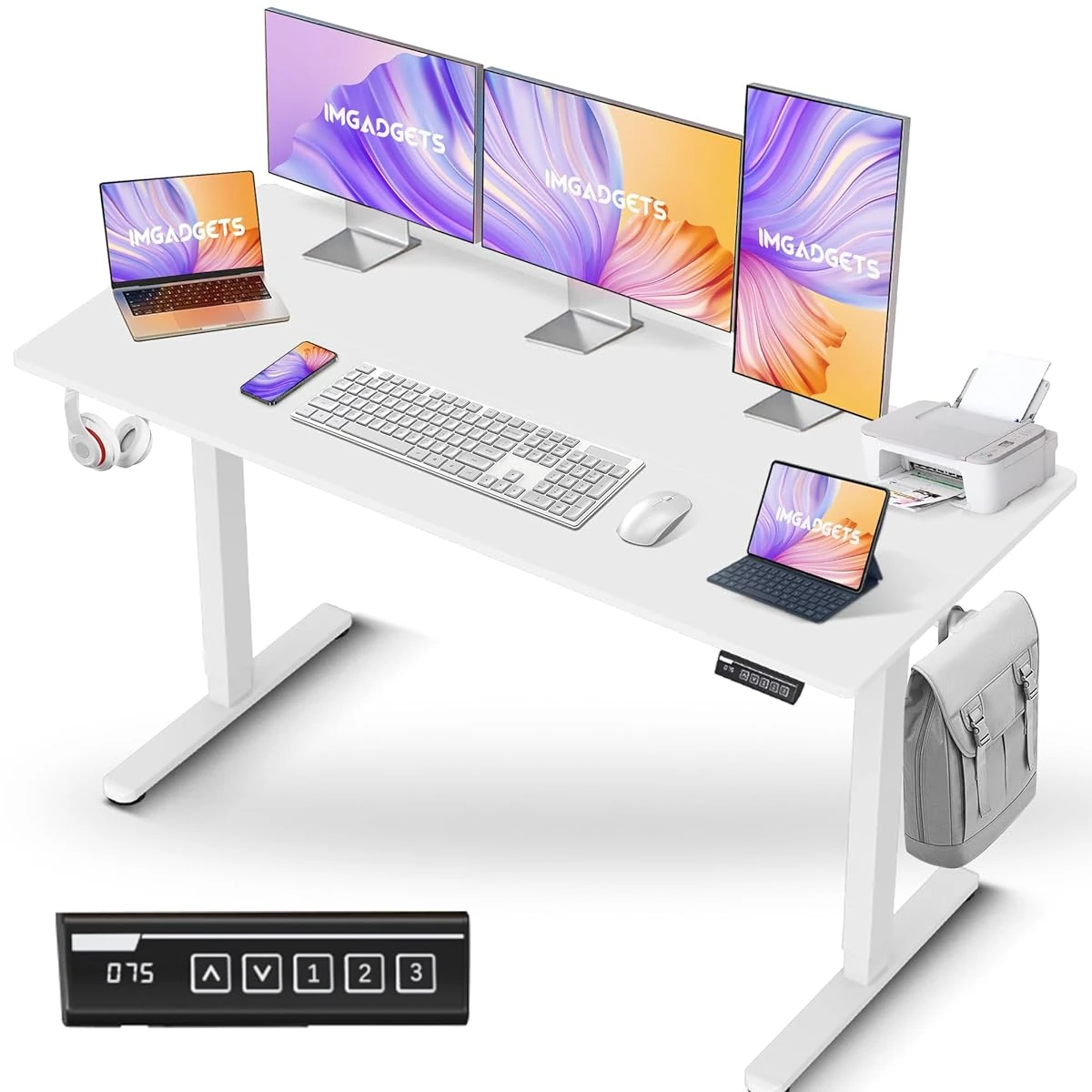 IMGadgets Electric Standing Desk  55x24 Inches Hei awhd ca b0dr3d1ll4 1