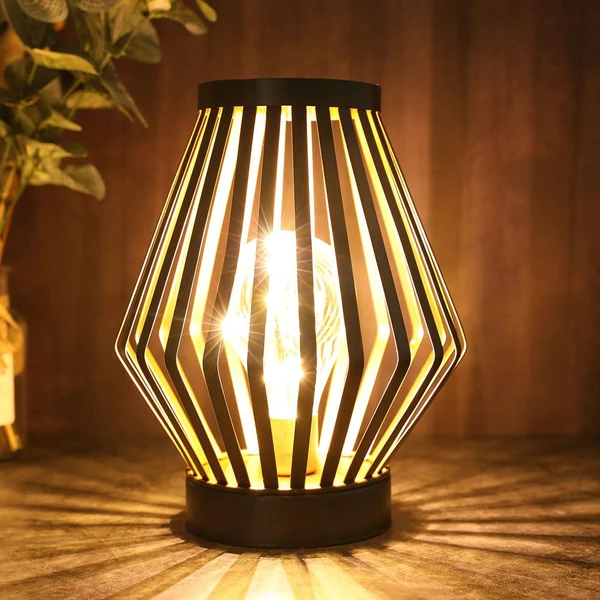 JHY DESIGN 8 5 H Metal Cage LED Lantern Battery Po awhd ca b0d5qryyct 1