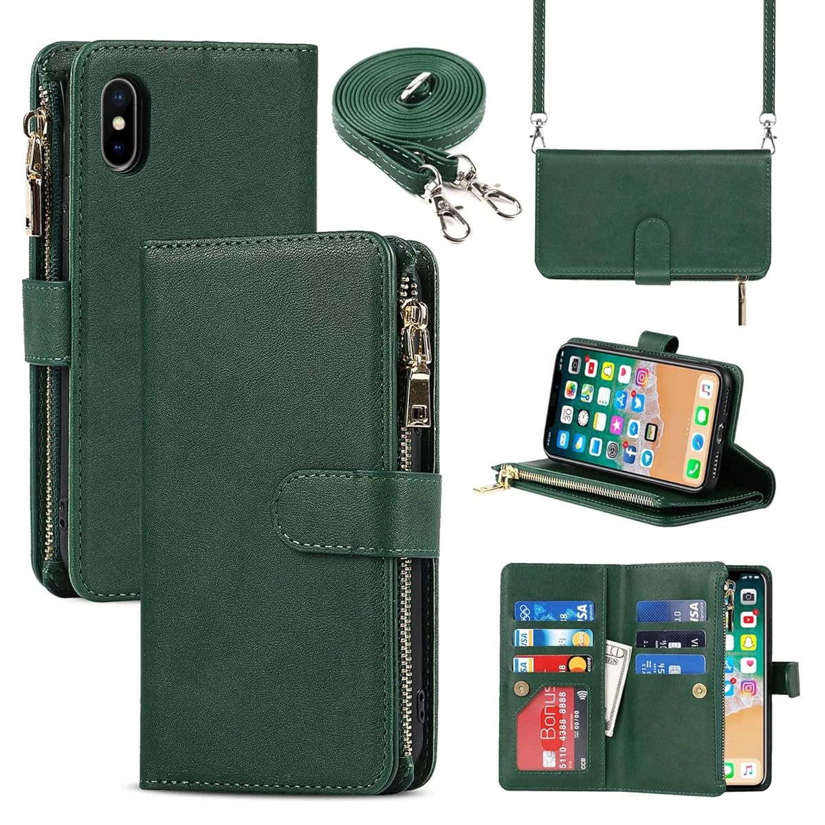 Jaorty Compatible with iPhone Xs iPhone X Wallet C awhd ca b09mj3gyt4 1