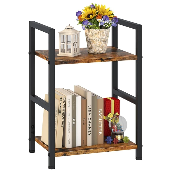 Katrawu Small Bookshelf for Small Space  2 Tier In awhd ca b0ckr6jby9 1