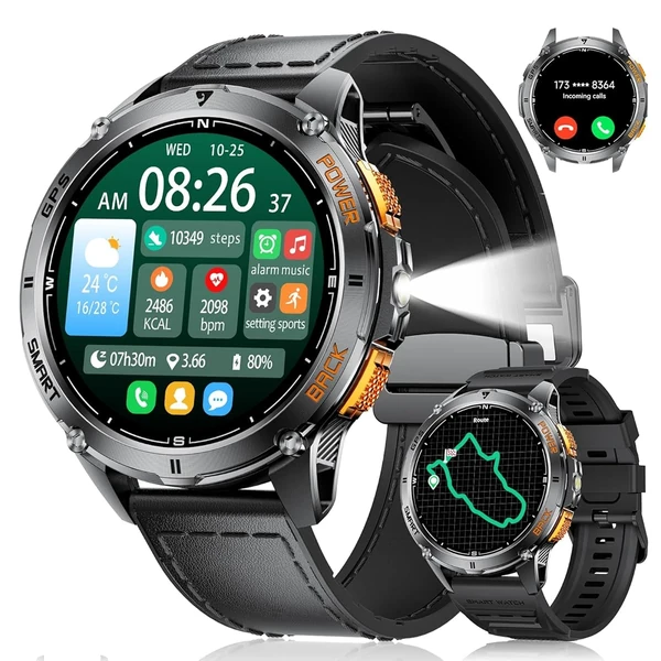 LIGE GPS DM4 Smart Watch for Men  1 43  AMOLED Fit awhd ca b0dsg28ln4 1