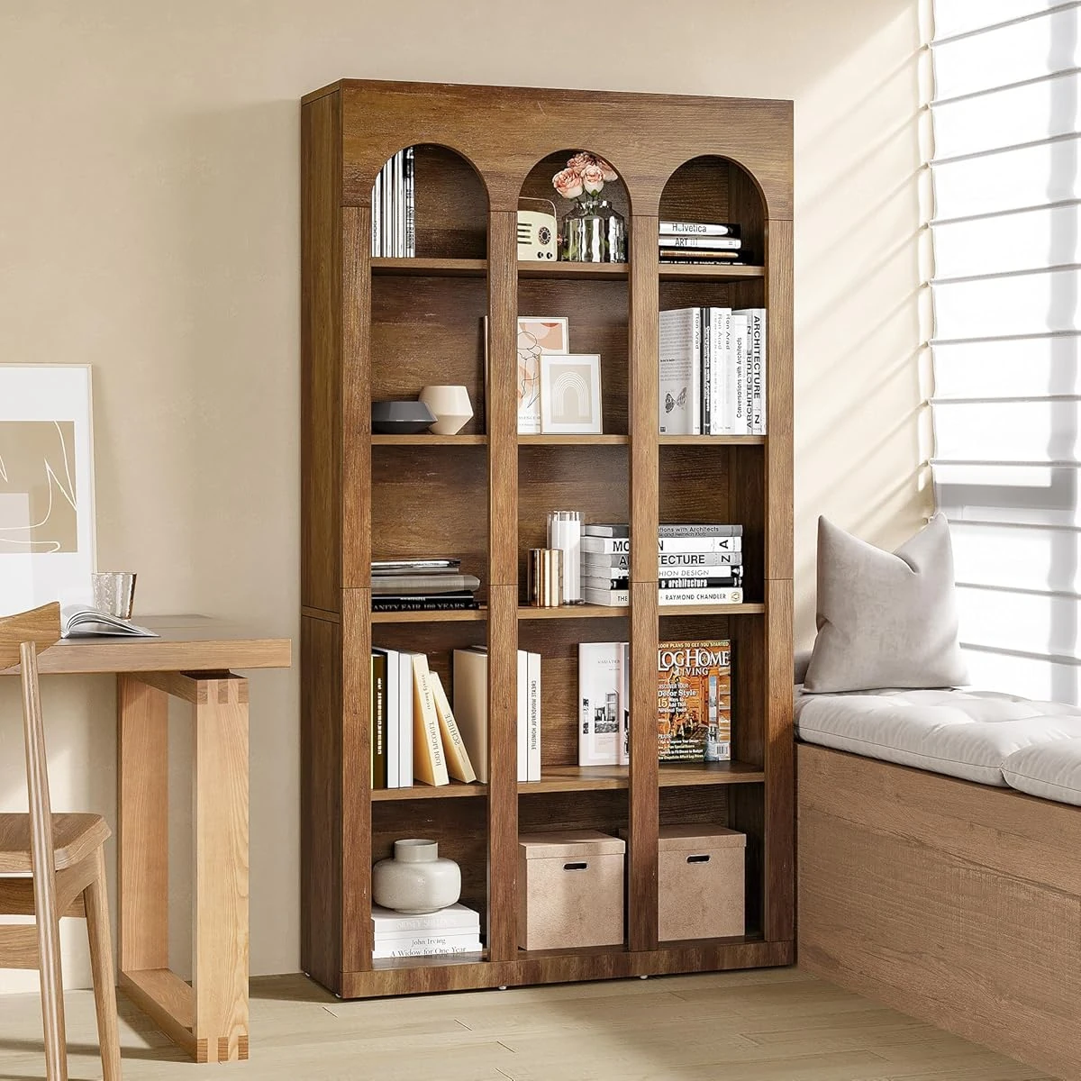 LITTLE TREE 5 Tier Arched Book Shelf 70 9  Tall Bo awhd ca b0fj8pxyst 1