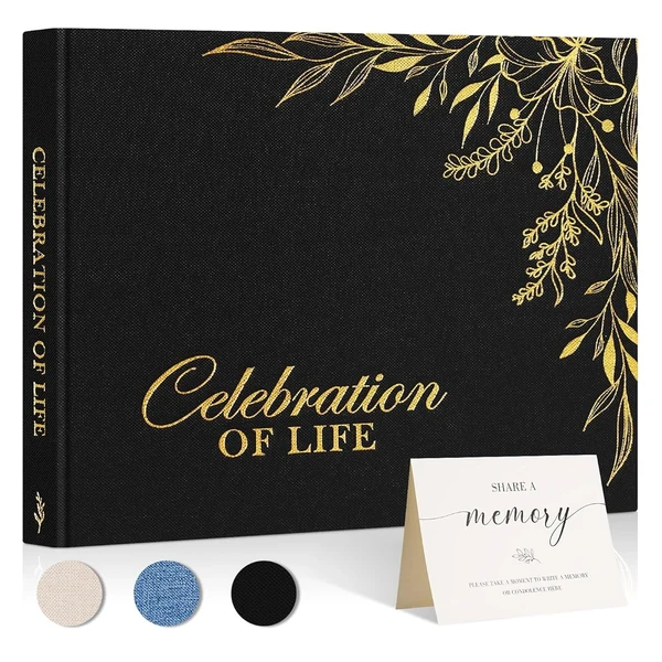 Lanpn Funeral Guest Book for Memorial Service  Lin awhd ca b0dhzlg6hg 1