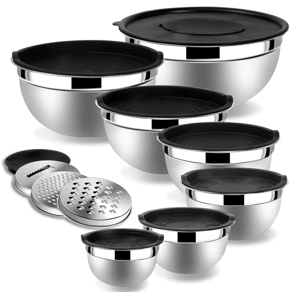 Lazycorner Mixing Bowls with Airtight Lids Set 7 P awhd ca b0f898s4yn 1