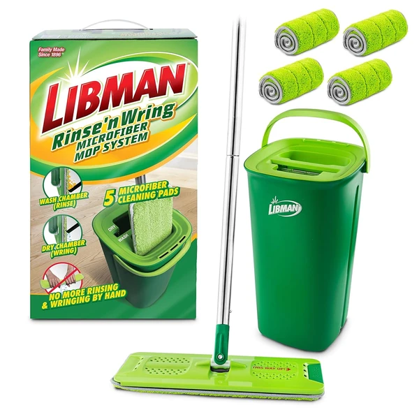 Libman Rinse  n Wring Mop and Bucket System   Micr awhd ca b0dqqlkjts 1